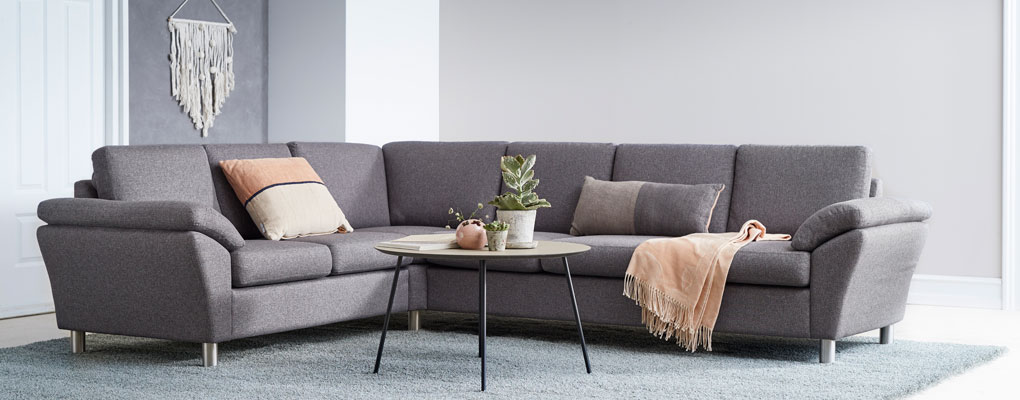 Stor symfoni sofa i antracite farve